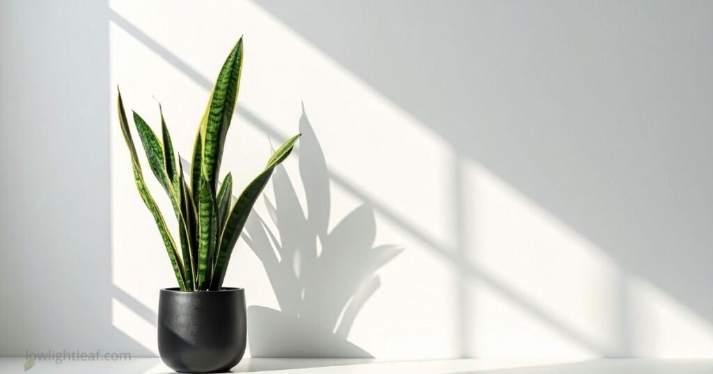Snake plant not growing indoors, showing slow growth with no new leaves emerging