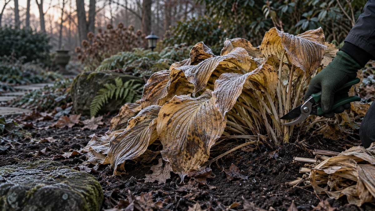 When to Cut Back Hostas in Fall
