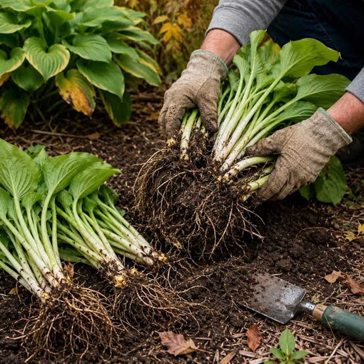 divide hostas in summer